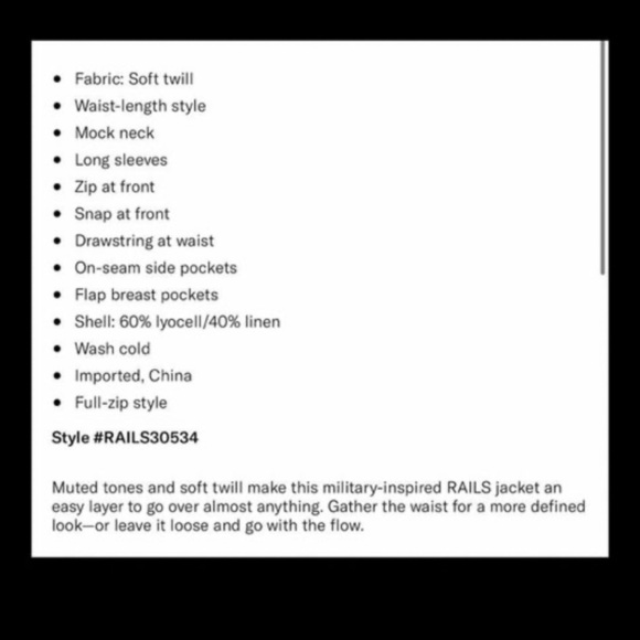 RAILS Collins Jacket in Sage XXL - Picture 4 of 9